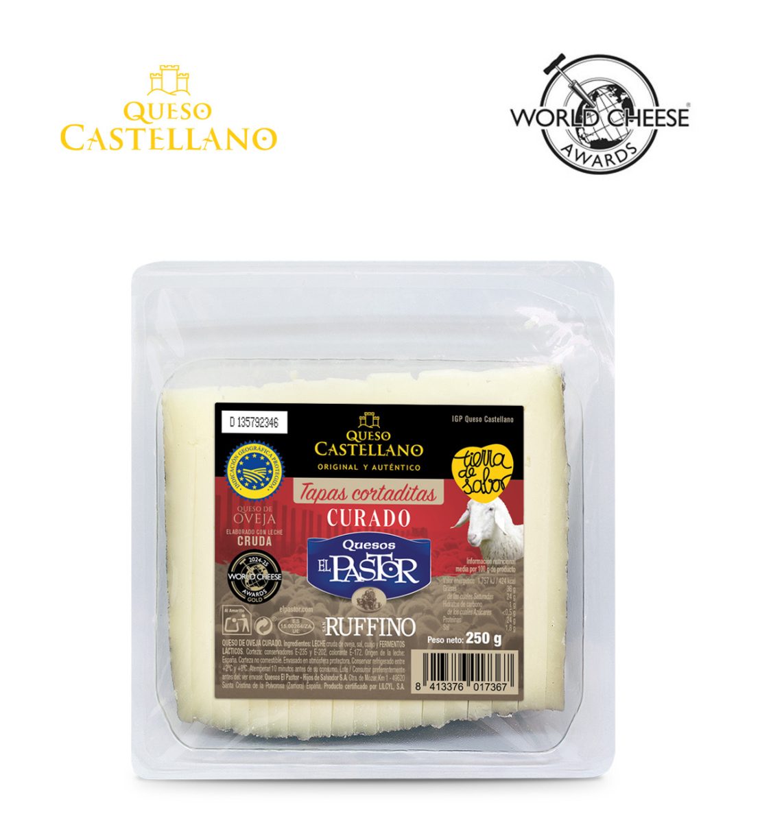 CURED SHEEP CHEESE IGP CHEESE castellano SAN RUFFINO TAPAS 250 G ...