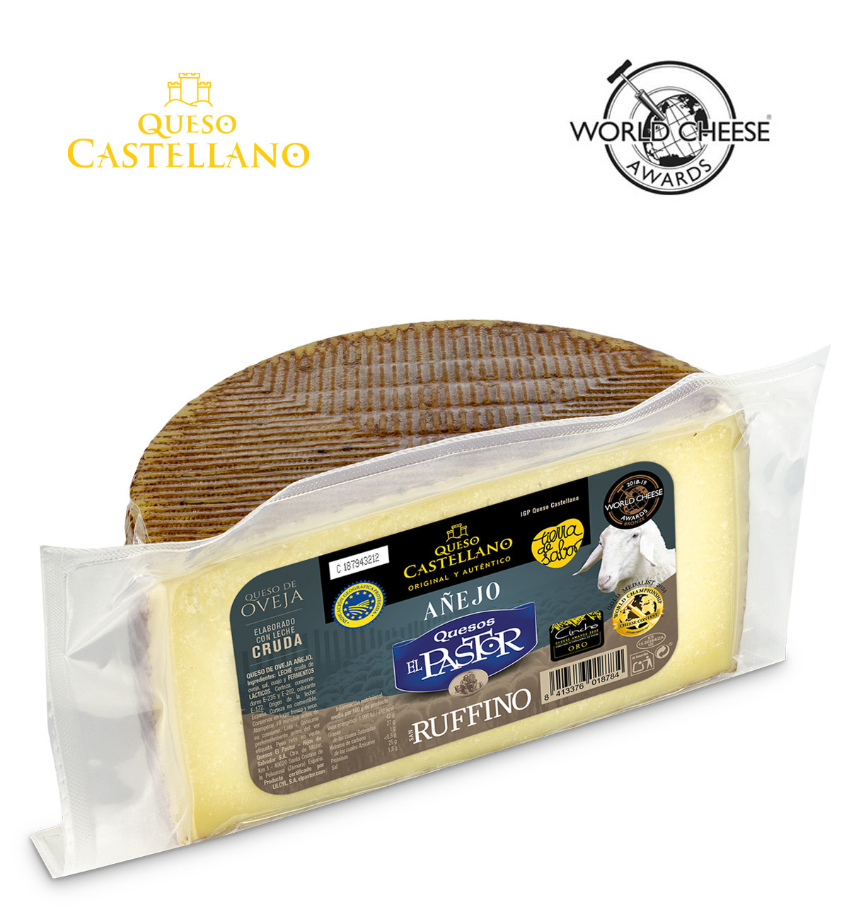 Fromage de brebis affiné IGP castellano MORCEAU DE SAN RUFFINO 1,5 KG ...